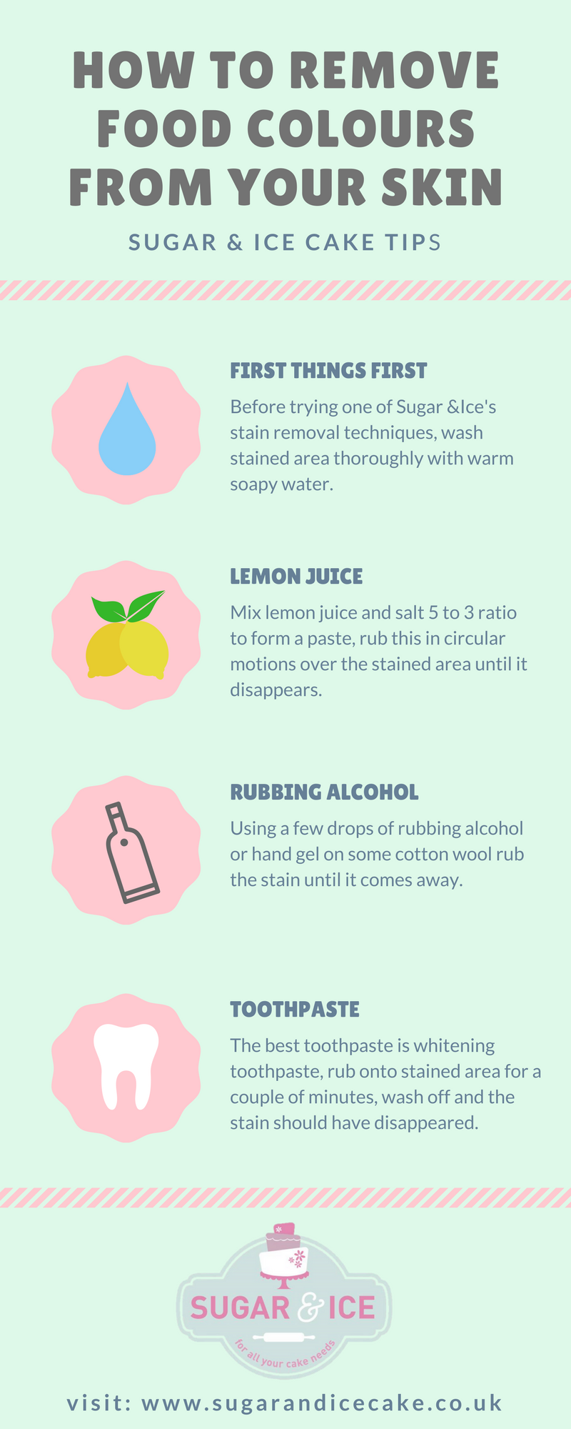 How To Remove Food Colours From Your Skin Sugar & Ice Tips & Ideas